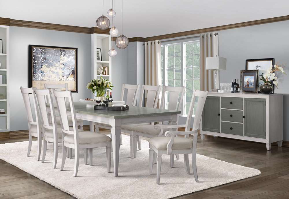 ACME Furniture - Katia Arm Chair (Set of 2) - Light Gray Linen & Weathered White - DN02488 veiw 6