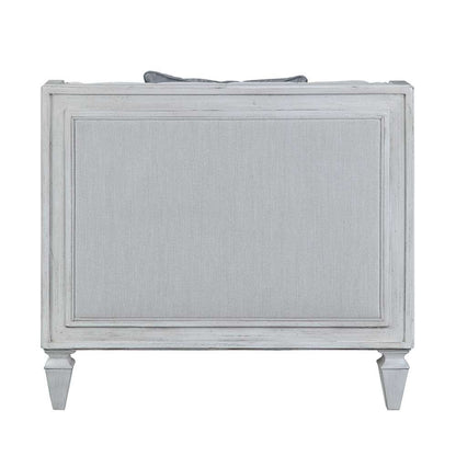 ACME Furniture - Katia Chair w/Pillow - Light Gray Linen & Weathered White - LV01051 veiw 4