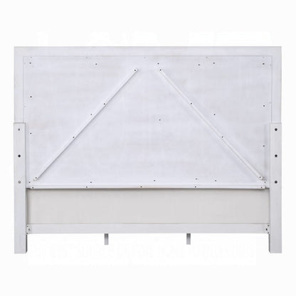 ACME Furniture - Katia Eastern King Bed - Light Gray Linen - Rustic Gray & Weathered White - BD00659EK view 5