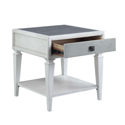 ACME Furniture - Katia End Table - Rustic Gray & Weathered White - LV01053 veiw 3