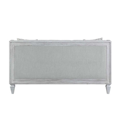 ACME Furniture - Katia Loveseat w/2 Pillows - Light Gray Linen & Weathered White - LV01050 view 4