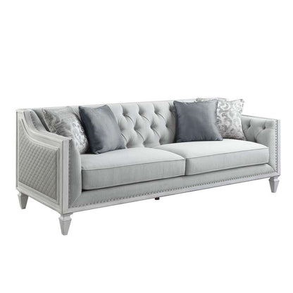 ACME Furniture - Katia Sofa w/4 Pillows - Light Gray Linen & Weathered White - LV01049 veiw 1