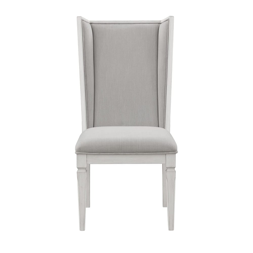 ACME Furniture - Katia - Uphostered Side Chair (Set of 2) - Light Gray Linen & Weathered White  - DN02275 view 2