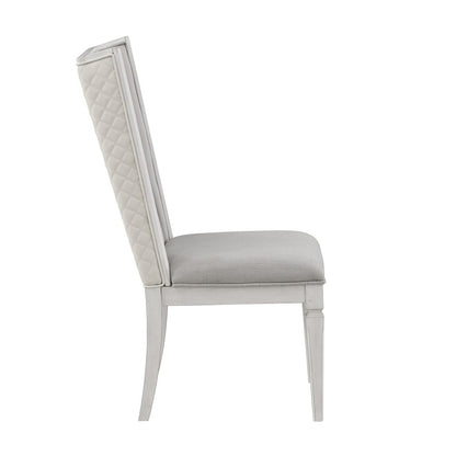 ACME Furniture - Katia - Uphostered Side Chair (Set of 2) - Light Gray Linen & Weathered White  - DN02275 view 3