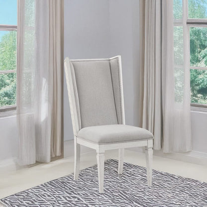 ACME Furniture - Katia - Uphostered Side Chair (Set of 2) - Light Gray Linen & Weathered White  - DN02275 view 5