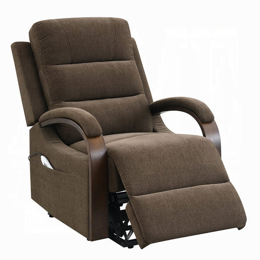 ACME Furniture - Kayla - Power Recliner w/Lift & Heating & Massage - Chocolate Chenille - LV02879 view 2