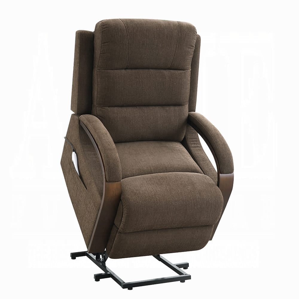 ACME Furniture - Kayla - Power Recliner w/Lift & Heating & Massage - Chocolate Chenille - LV02879 view 3