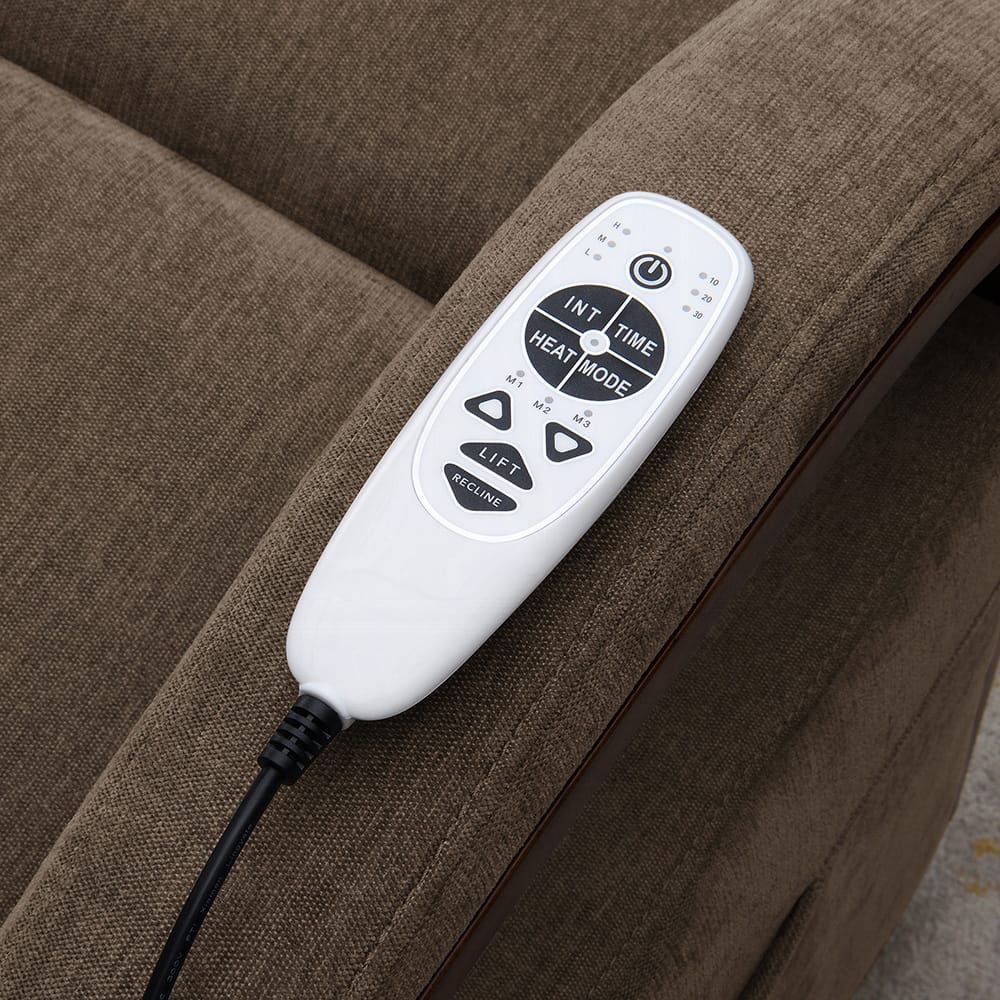 ACME Furniture - Kayla - Power Recliner w/Lift & Heating & Massage - Chocolate Chenille - LV02879 view 7