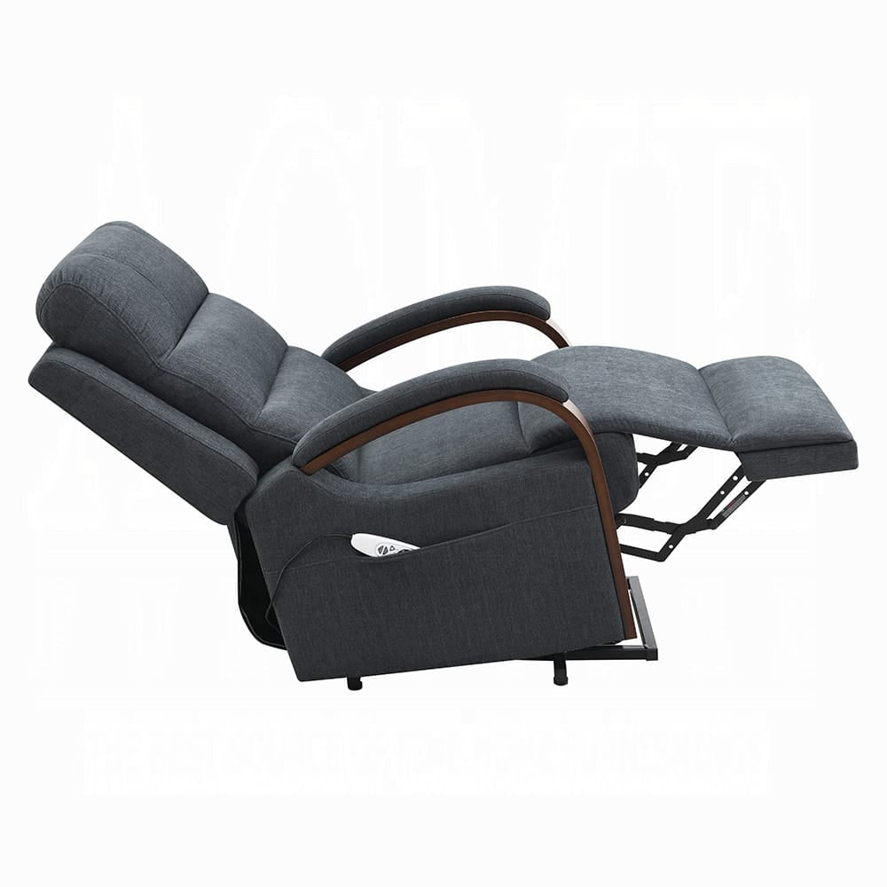 ACME Furniture - Kayla - Power Recliner w/Lift & Heating & Massage - Gray Chenille - LV02872 view 3