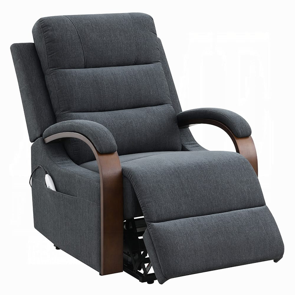 ACME Furniture - Kayla - Power Recliner w/Lift & Heating & Massage - Gray Chenille - LV02872 view 5