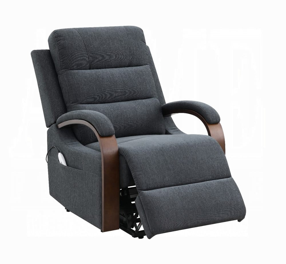 ACME Furniture - Kayla - Power Recliner w/Lift & Heating & Massage - Gray Chenille - LV02872 view 6