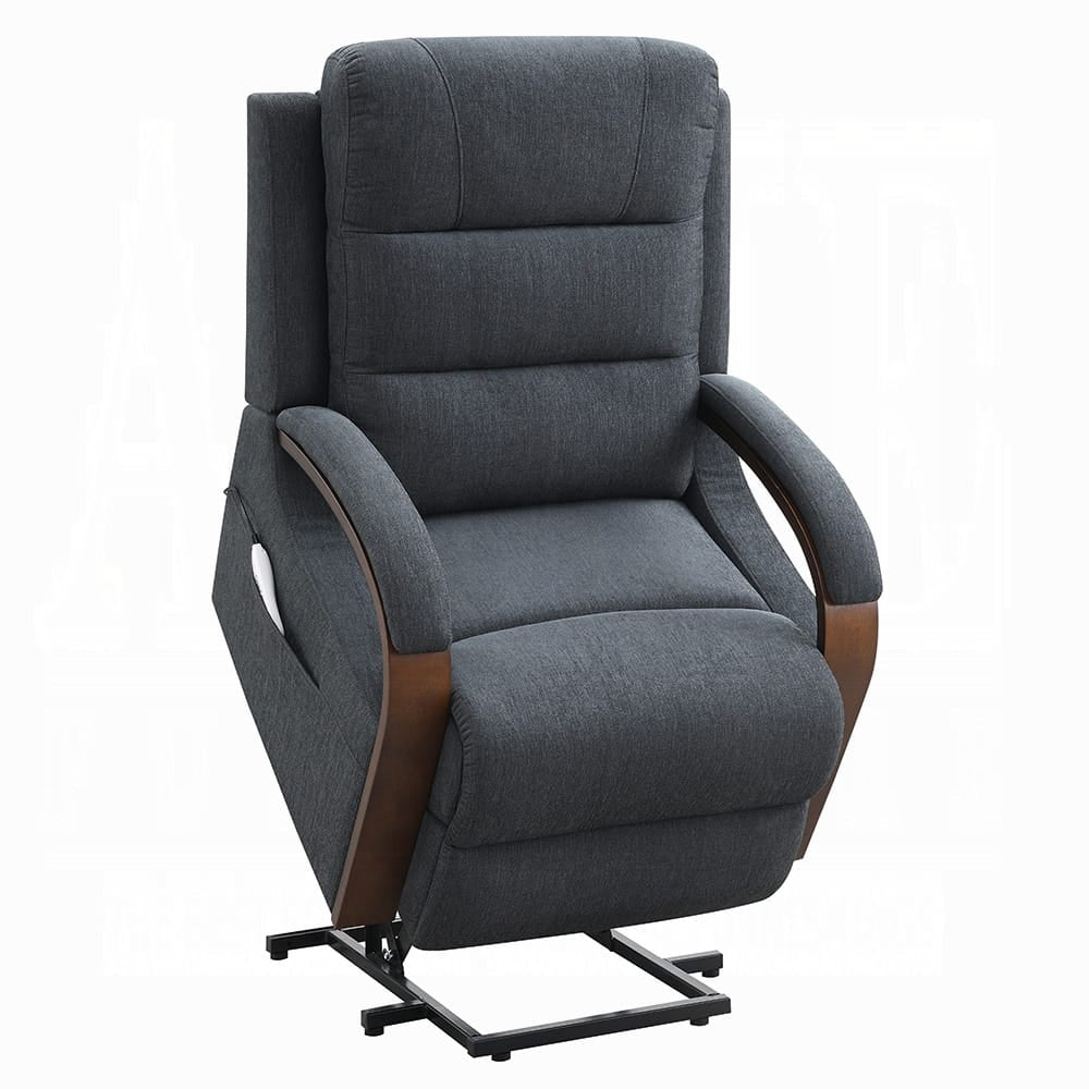 ACME Furniture - Kayla - Power Recliner w/Lift & Heating & Massage - Gray Chenille - LV02872 view 7