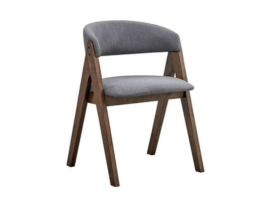 ACME Furniture - Keiki Side Chair (Set of 2) - Gray Fabric & Walnut Finish - DN02916 view 1