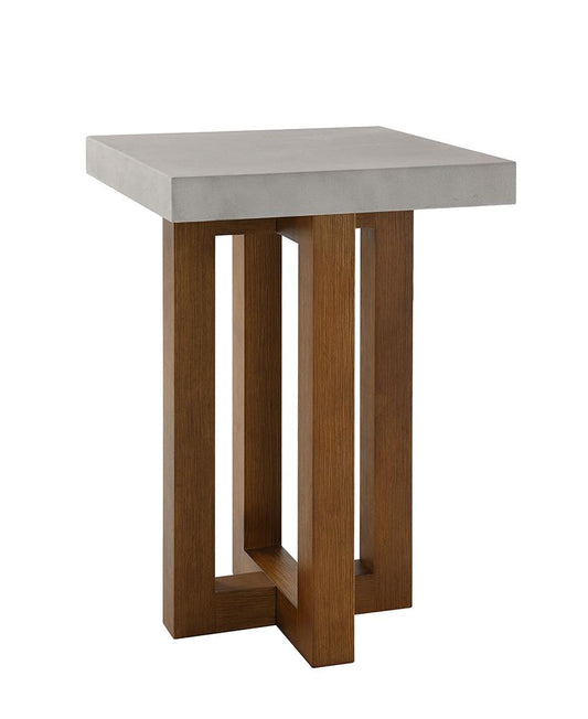 ACME Furniture - Keven End Table - Faux Concrete Top & Walnut Finish - LV03016 view 1