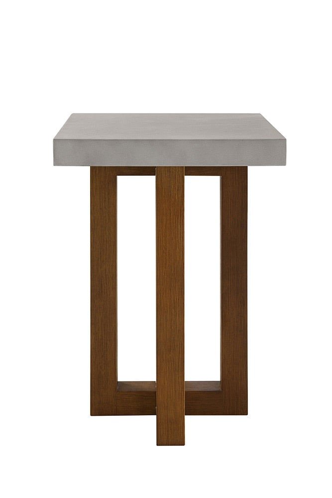 ACME Furniture - Keven End Table - Faux Concrete Top & Walnut Finish - LV03016 view 2
