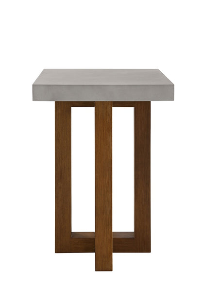 ACME Furniture - Keven End Table - Faux Concrete Top & Walnut Finish - LV03016 view 2
