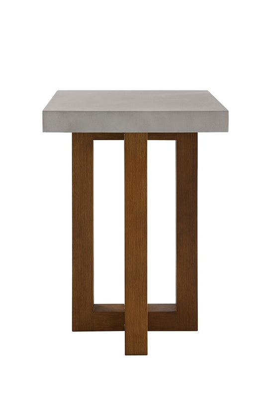ACME Furniture - Keven End Table - Faux Concrete Top & Walnut Finish - LV03016 view 2