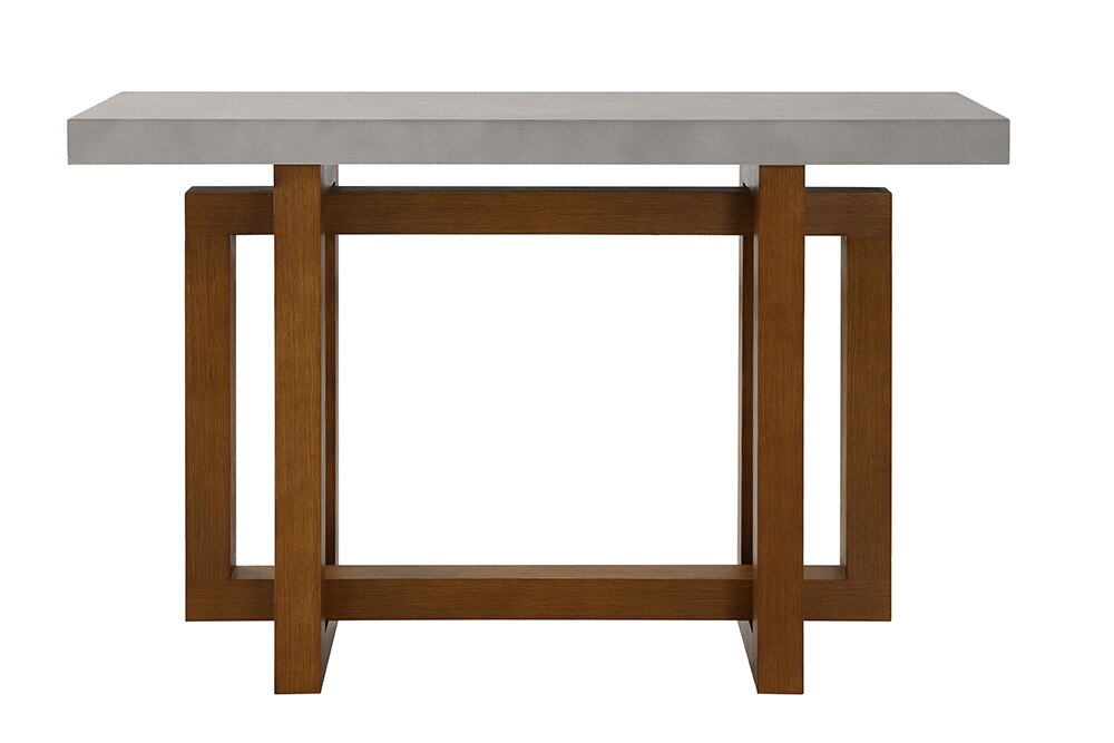 ACME Furniture - Keven Sofa Table - Faux Concrete Top & Walnut Finish - LV03017 view 2