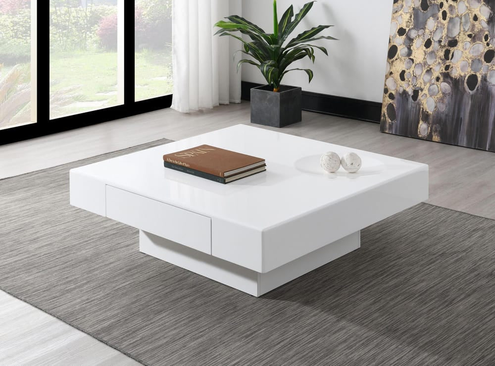 ACME Furniture - Khaim - Coffee Table - White High Gloss  - LV03070 view 3
