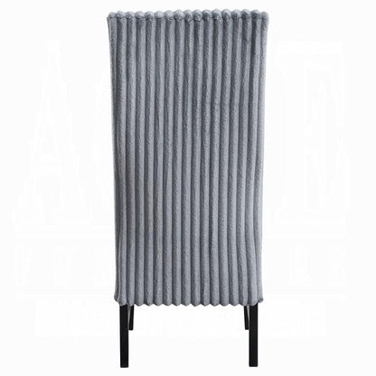 ACME Furniture - Kini Side Chair (Set of 2) - Gray Corduroy & Black Finish - DN04346 veiw 5