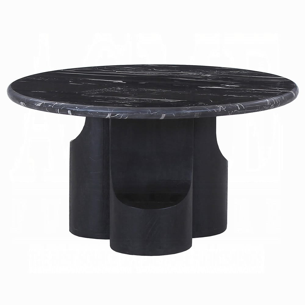 ACME Furniture - Kinton - Coffee Table w/Natural Marble Top - Natural Marble Top &  Black Mercana - LV04785 view 1