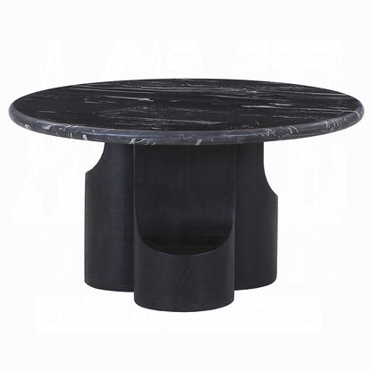 ACME Furniture - Kinton - Coffee Table w/Natural Marble Top - Natural Marble Top &  Black Mercana - LV04785 view 1