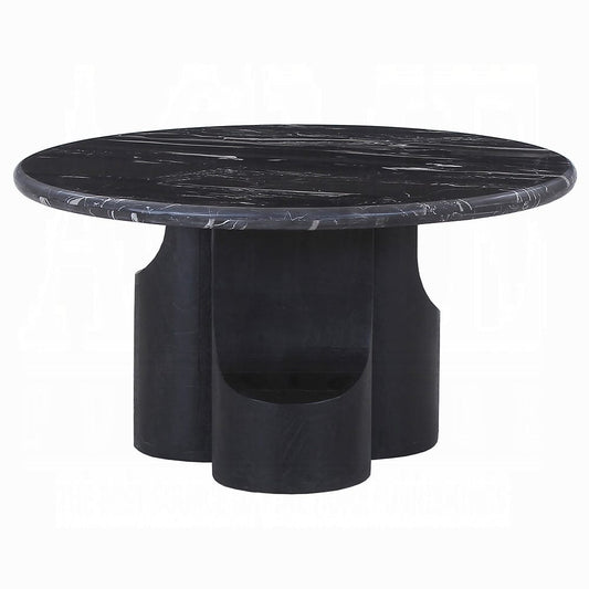 ACME Furniture - Kinton - Coffee Table w/Natural Marble Top - Natural Marble Top &  Black Mercana - LV04785 view 1