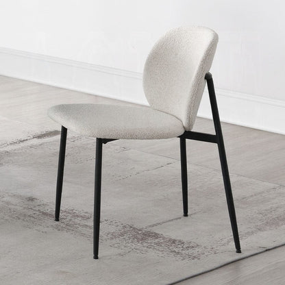 ACME Furniture - Klaus Side Chair (Set of 2) - White Fabric & Black Finish - DN03046 view 5