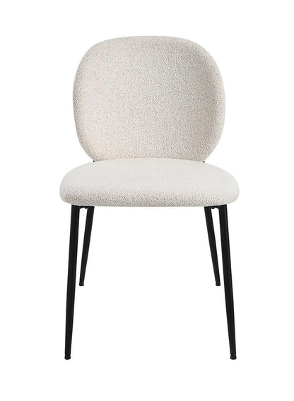 ACME Furniture - Klaus Side Chair (Set of 2) - White Fabric & Black Finish - DN03046 veiw 1