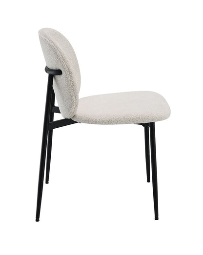 ACME Furniture - Klaus Side Chair (Set of 2) - White Fabric & Black Finish - DN03046 veiw 2