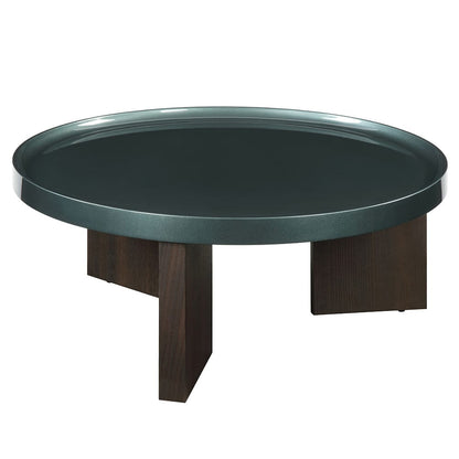 ACME Furniture - Lakita - Coffee Table - Blackish Green/ Dark Blond High Gloss & Smoked Oak  - LV04405 view 1