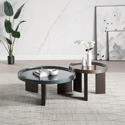 ACME Furniture - Lakita - End Table - Dark Blond High Gloss & Smoked Oak  - LV04406 view 5