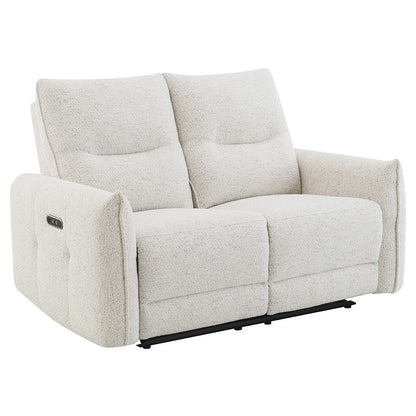 ACME Furniture - Lalisa - Power Motion Loveseat  w/USB Port  - Cream Chenille - LV04781 view 1