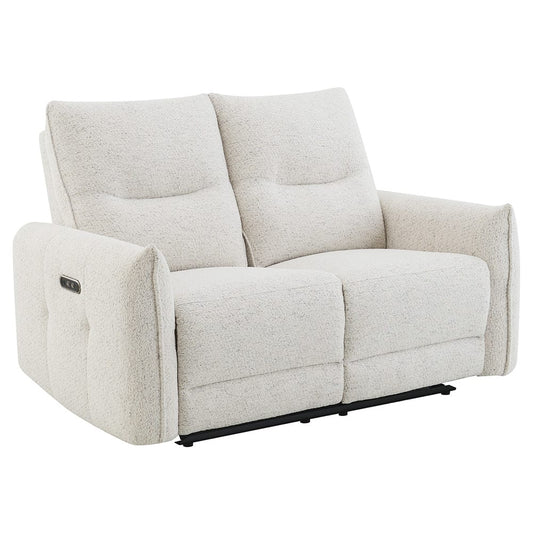 ACME Furniture - Lalisa - Power Motion Loveseat  w/USB Port  - Cream Chenille - LV04781 view 1