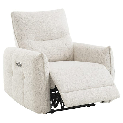 ACME Furniture - Lalisa - Power Motion Recliner  w/USB Port  - Cream Chenille - LV04782 view 3