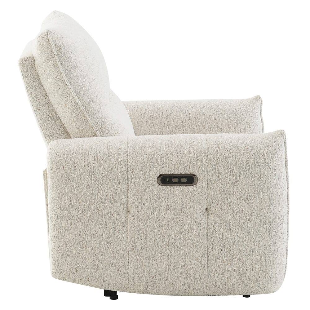 ACME Furniture - Lalisa - Power Motion Recliner  w/USB Port  - Cream Chenille - LV04782 view 4