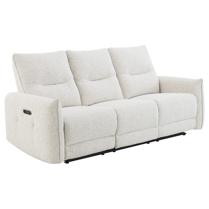 ACME Furniture - Lalisa - Power Motion Sofa w/USB Port  - Cream Chenille - LV04780 view 1