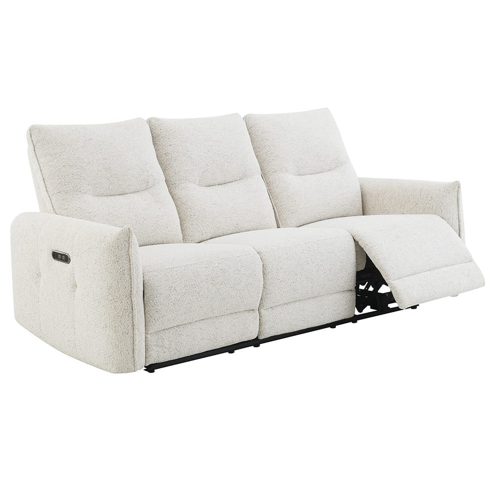 ACME Furniture - Lalisa - Power Motion Sofa w/USB Port  - Cream Chenille - LV04780 view 3