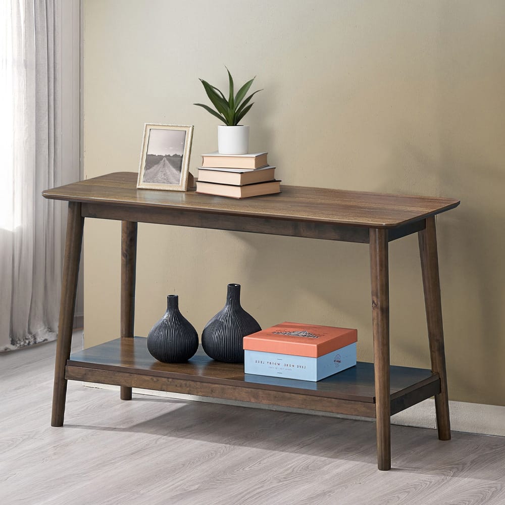 ACME Furniture - Lamonte - Sofa Table w/Shelf - Walnut  - LV04038 view 6