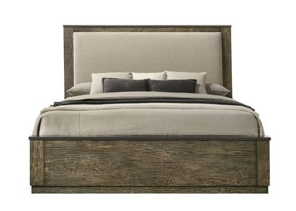 ACME Furniture - Lance - Queen Bed - Beige Fabric & Tree Bark  - BD06002Q view 2