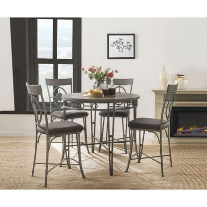 ACME Furniture - Landis - Counter Height Table - Oak & Gunmetal - 73180 view 2