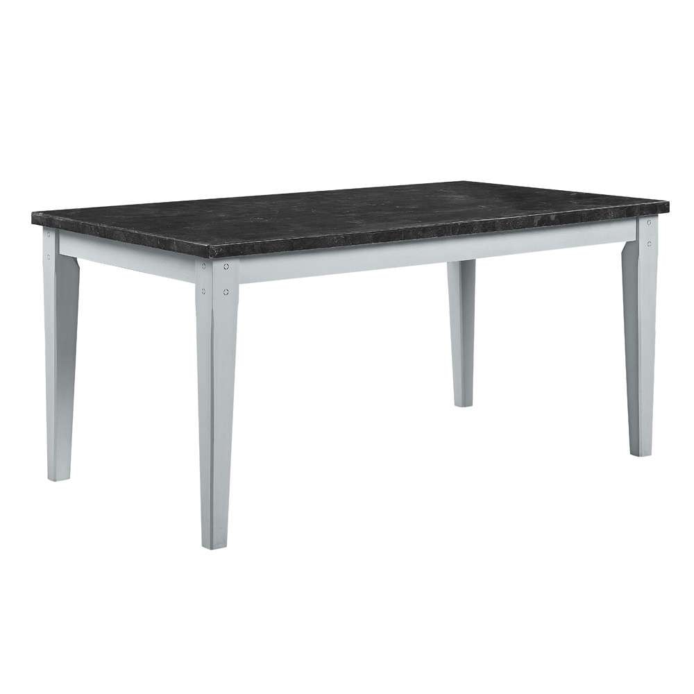 ACME Furniture - Lanton Dining Table - Natural Marble & Antique White - DN01451 view 1