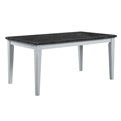 ACME Furniture - Lanton Dining Table - Natural Marble & Antique White - DN01451 view 1