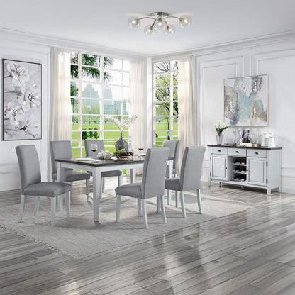 ACME Furniture - Lanton Side Chair (Set of 2) - Gray Linen & Antique White - DN01452 view 7