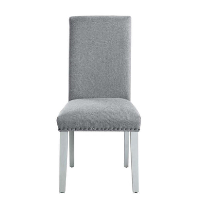 ACME Furniture - Lanton Side Chair (Set of 2) - Gray Linen & Antique White - DN01452 veiw 2