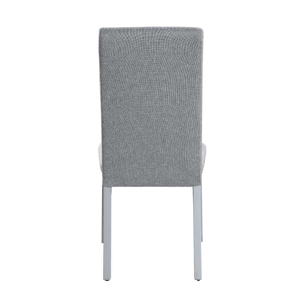 ACME Furniture - Lanton Side Chair (Set of 2) - Gray Linen & Antique White - DN01452 veiw 4