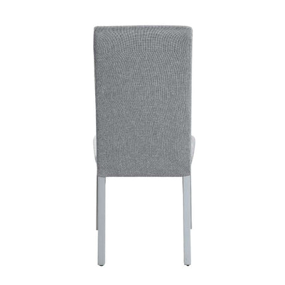 ACME Furniture - Lanton Side Chair (Set of 2) - Gray Linen & Antique White - DN01452 veiw 4