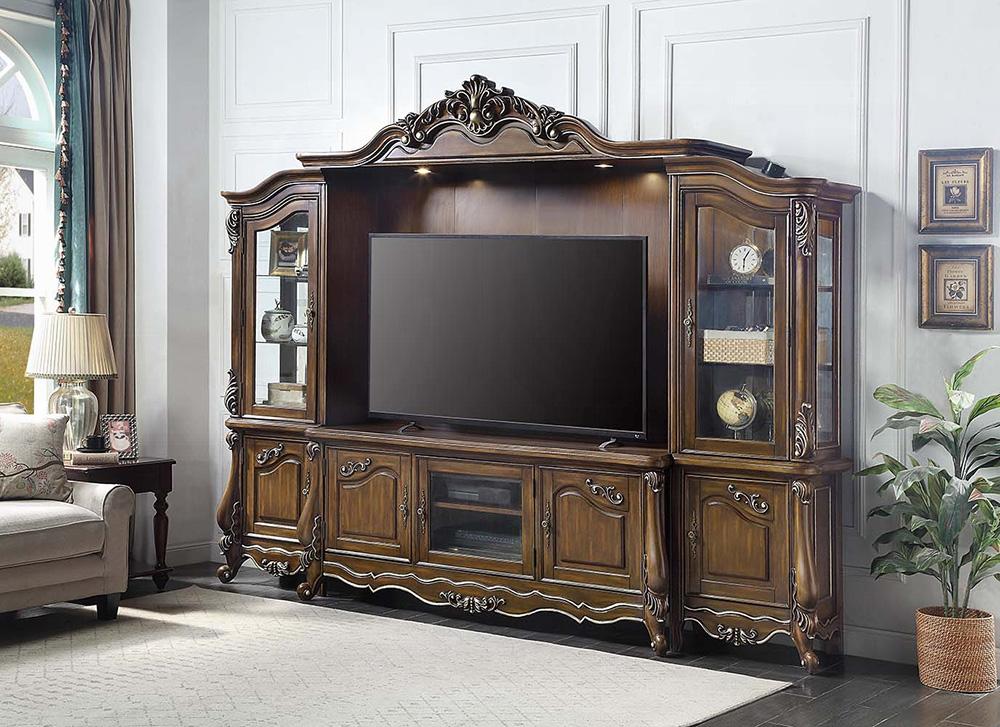ACME Furniture - Latisha Entertainment Center - Antique Oak Finish - LV01355 veiw 4