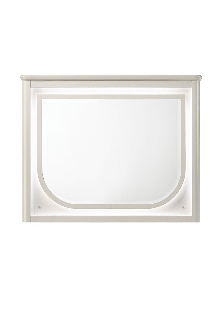 ACME Furniture - Laveda Mirror w/LED - Pearl White Finish - BD03794 veiw 1