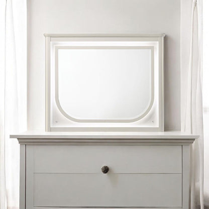 ACME Furniture - Laveda Mirror w/LED - Pearl White Finish - BD03794 veiw 2